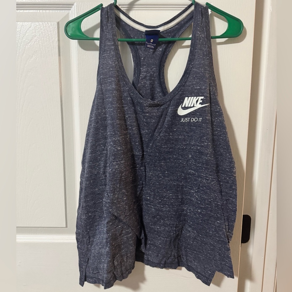 Nike Women's Heathered Navy Tank Top
